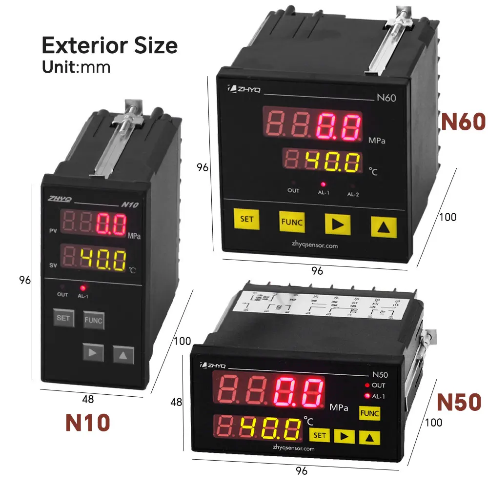 LED Digital Panel Meter Process Pressure and Temperature Indicator ...