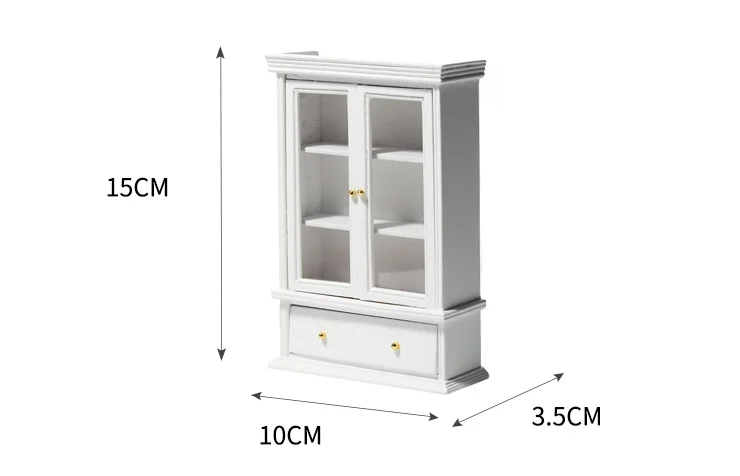 1:12 Dollhouse Miniature White Wood Cupboard Shelf Furniture Model*QE 