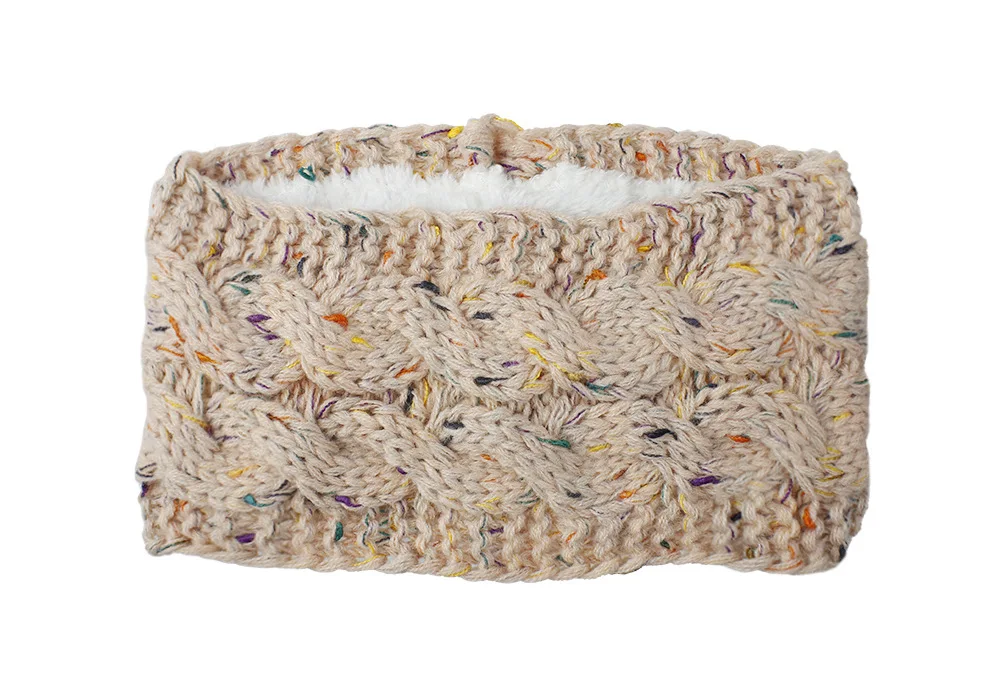 custom logo women winter knit crochet elastic headband fashion girl ear warmer stretch wide headbands