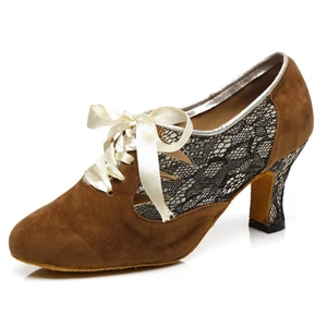 Women's High-Heeled Modern Dance Shoes Baotou Latin Dance Shoes Adult Indoor Performance Training Shoes