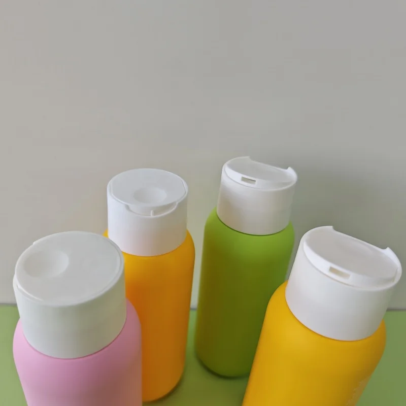 12oz HDPE Skin Care Cosmetics Packaging Plastic Squeeze Bottle With Disc Top Cap