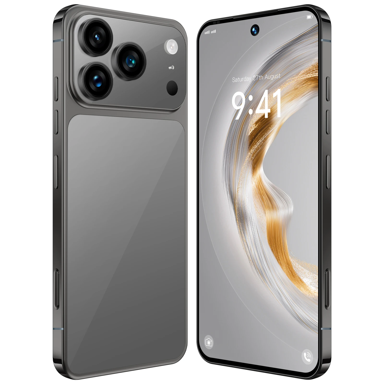 I17 Pro MAX Laranja 5G, Câmera 108MP, Android 15, 1TB, OLED 120Hz