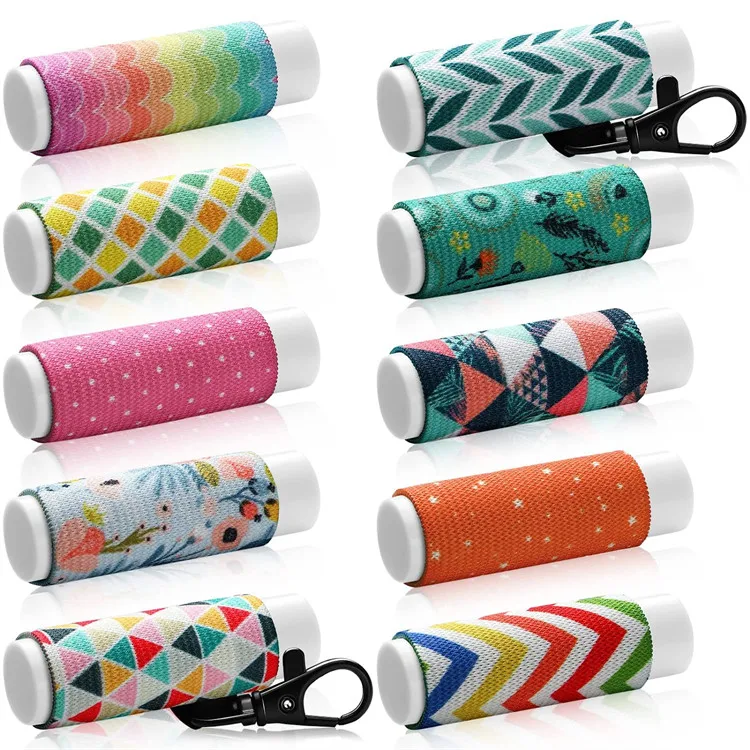 Custom Logo Sublimation Neoprene Insulated Designer Lip Balm Keychain 