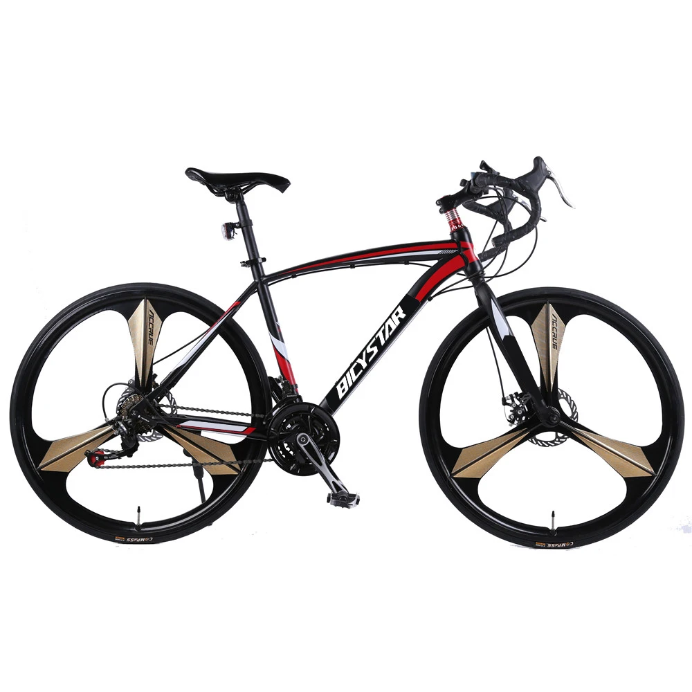 IN STOCK wholesale cheap price mens alloy aluminum frame fashional do OEM  700c hybrid road bike racing bicycle 700c