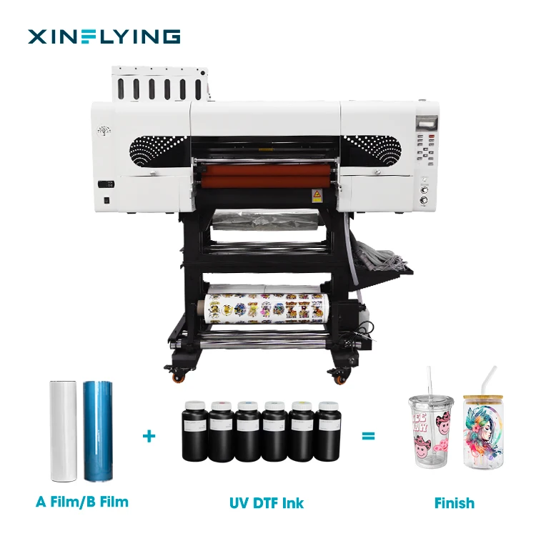 Multifunctional 600mm Dtf Uv Printer With 3 I3200 Print Heads Ab Film ...