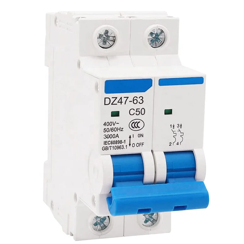 DZ47-63 2P C45 Miniature Circuit Breaker MCB for Circuit-Breaking