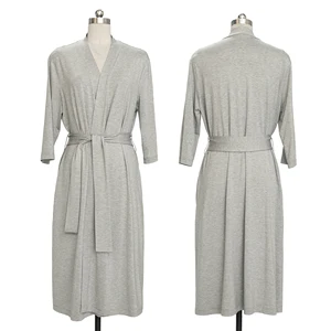 Ultra Soft Women's Pajama Robe Bamboo Viscose Ladies Sleep Robe Breathable Nightgown