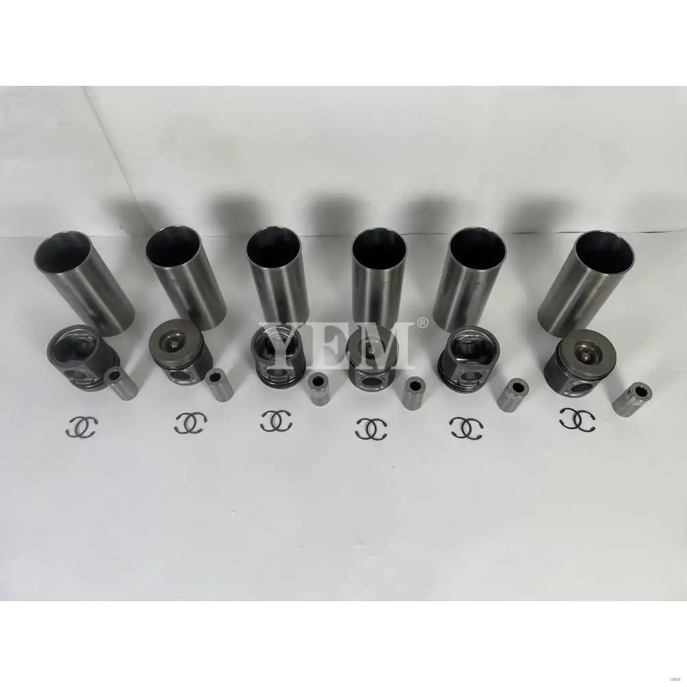 Cylinder Liner Kit With Cylinder Liner Piston Rings Set Fit for Perkins 1106 Engine Overhaul Rebuild Kit