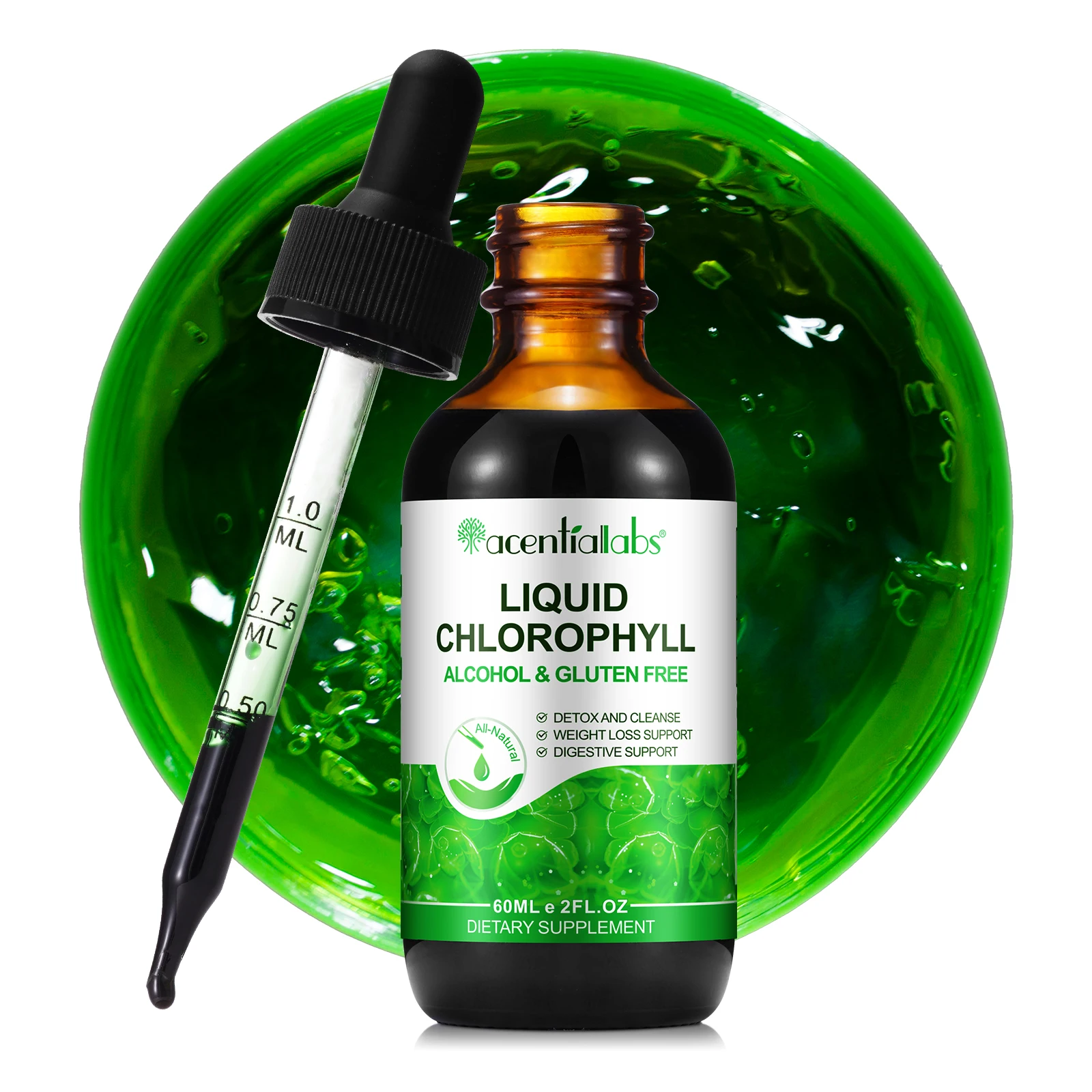 Acentiallabs Chlorophyll Liquid - Weight Loss & Digestive Support