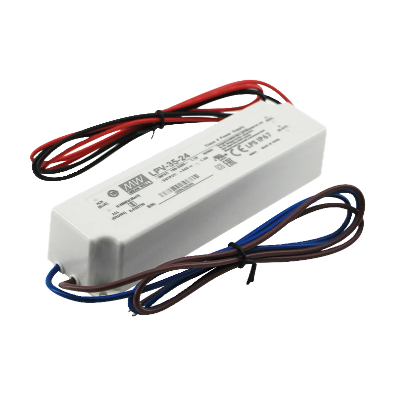 35W 12V 3A LPV-35-12 MEAN WELL Waterproof LED Lighting Drive Switching Power Supply Constant Voltage 110V/220V AC-DC Transformer 