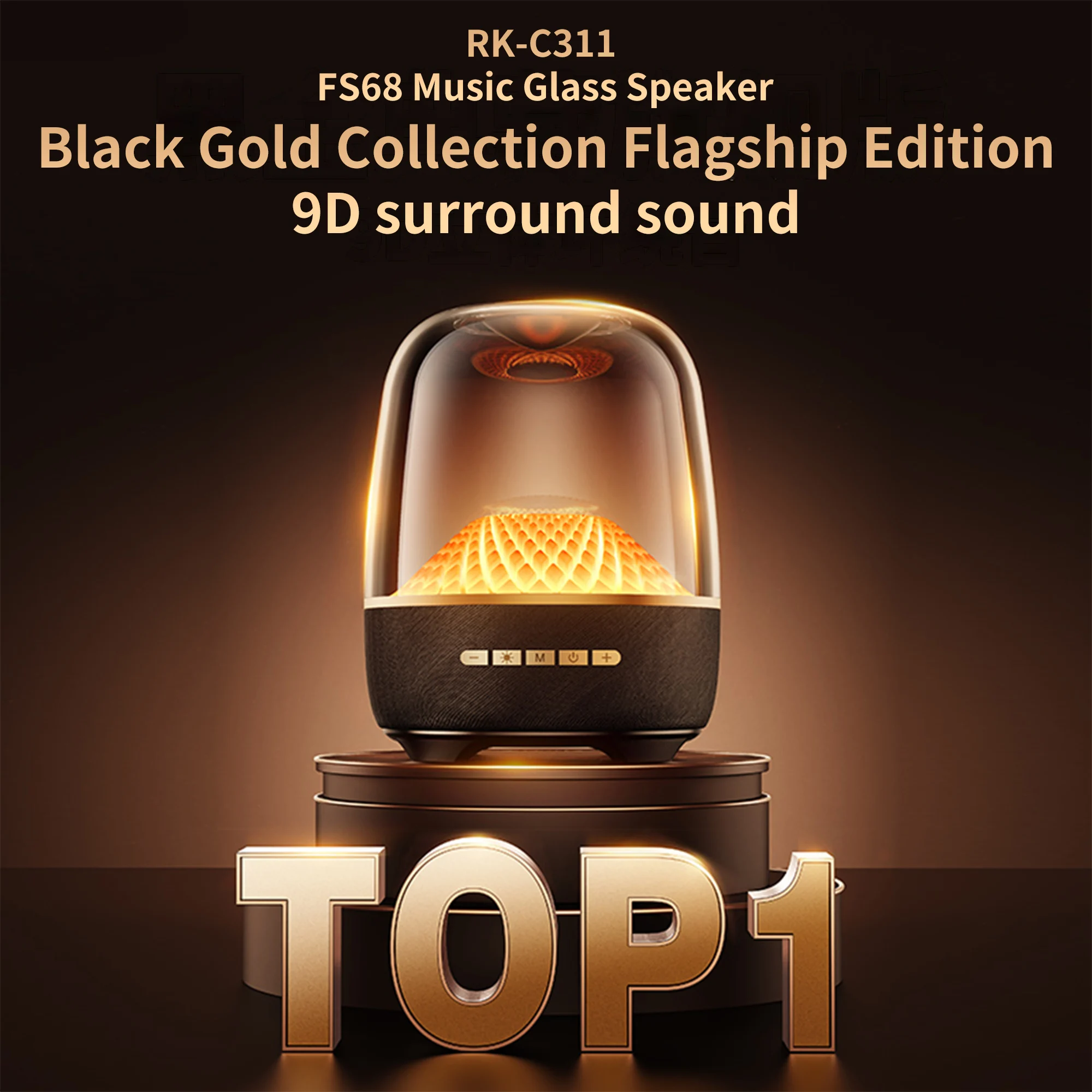 40w Wireless Colorful RGB LED Flashing Light Desk Enclosure Speaker for Mobile Phone Living Room Bedside Table Smart Loudspeaker