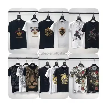 2024100% Cotton Men's Round Neck T-shirt Inventory New Design Fashion Printing Men's T-shirt High Quality Men's T-shirt