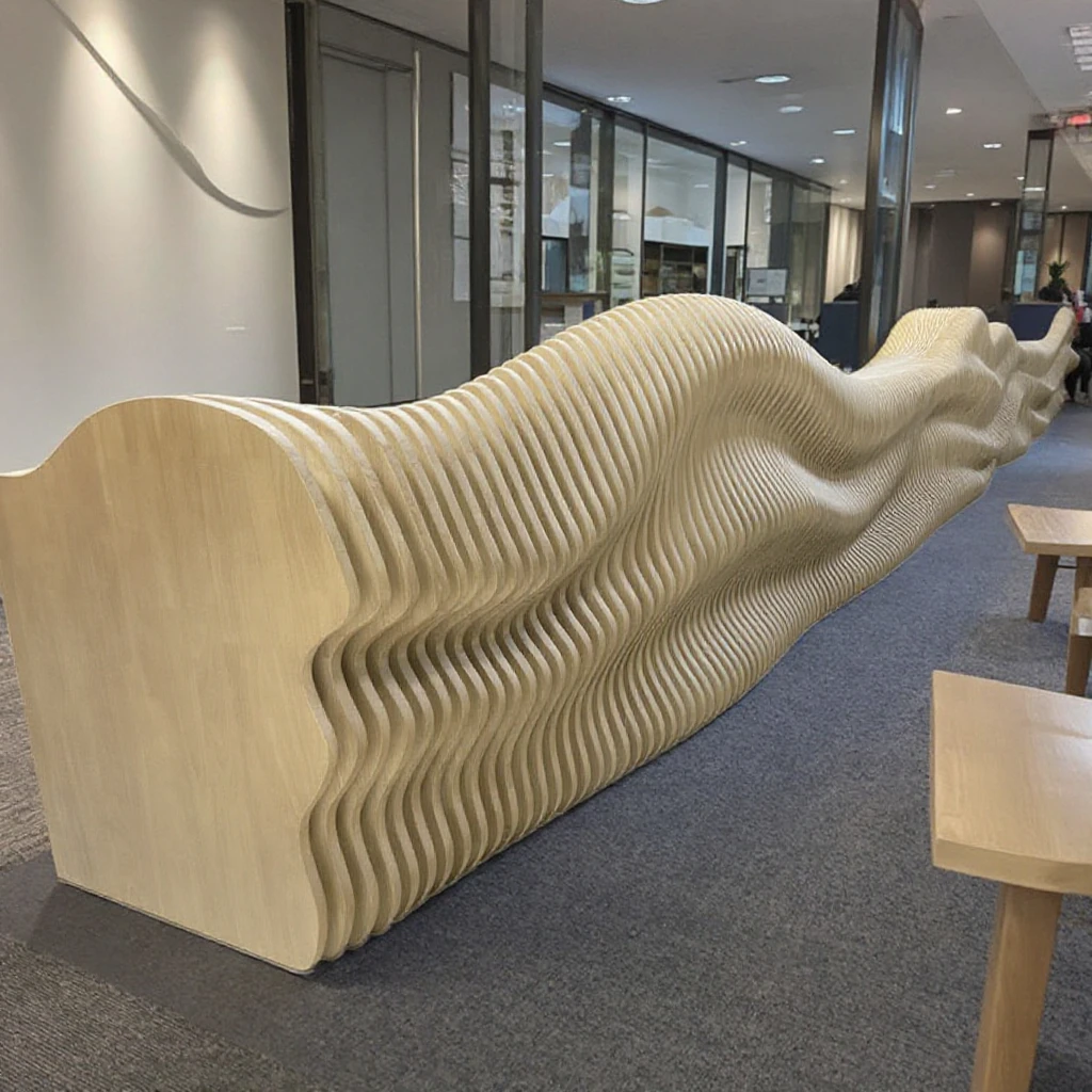 Custom Modern Large Solid Wood Reception Desk Office Front Counter Hotel Hospital School Basement Home Bar Mall Supermarket