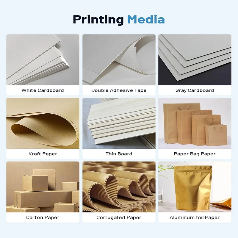 One Pass Carton Packing Printer Width 800mm Kraft Paper Bag Single Pass Corrugated Box Inkjet Printer