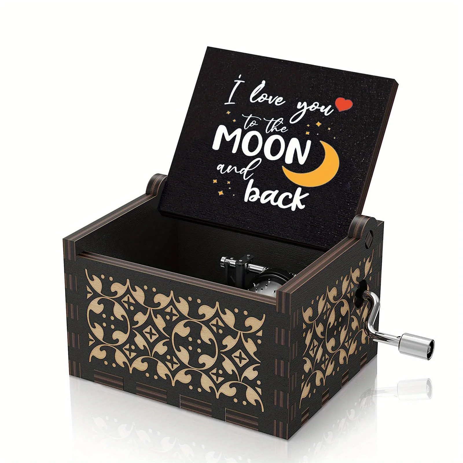 Customizable Hand-Cranked Wooden Music Box 'You Are My Sunshine' Birthday Gift for Girls and Boys