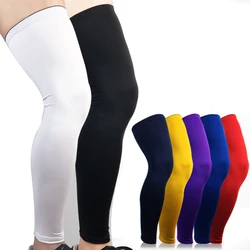Custom breathable running basketball cycling long riding sports compression knee leg sleeve