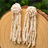 GE0485-6 Long Pearl Tassel Dangle Earrings for Women Style 3