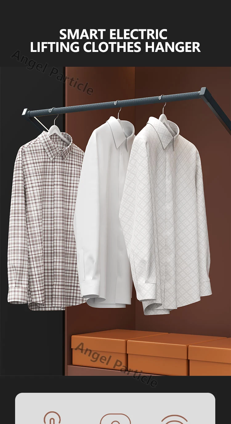 Motorized Closet Rack Smart Pull Down Electric Wardrobe Lift - Adjustable Motorized Clothes ...