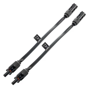 CE 30CM PVC Solar Flat Copper Male Female MC Plug PV Charging Electric Cable for windows Door Through With Tube Protected