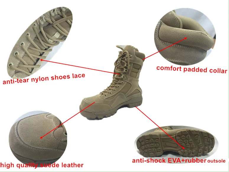 LXG Belleville Coyote Tan US Combat Flight Boots Durable Stylish