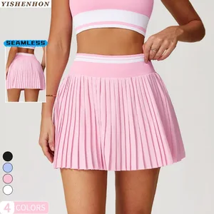 YISHENHON Summer Customizable New Trend Women's Tennis Skirts Breathable Low MOQ Outdoor Anti-emptied Sport Clothes