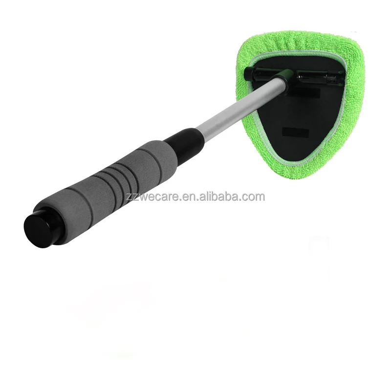 Extendable Handle Washable Reusable Cloth Microfiber Car Window Cleaning Tool Windshield Cleaner Kit