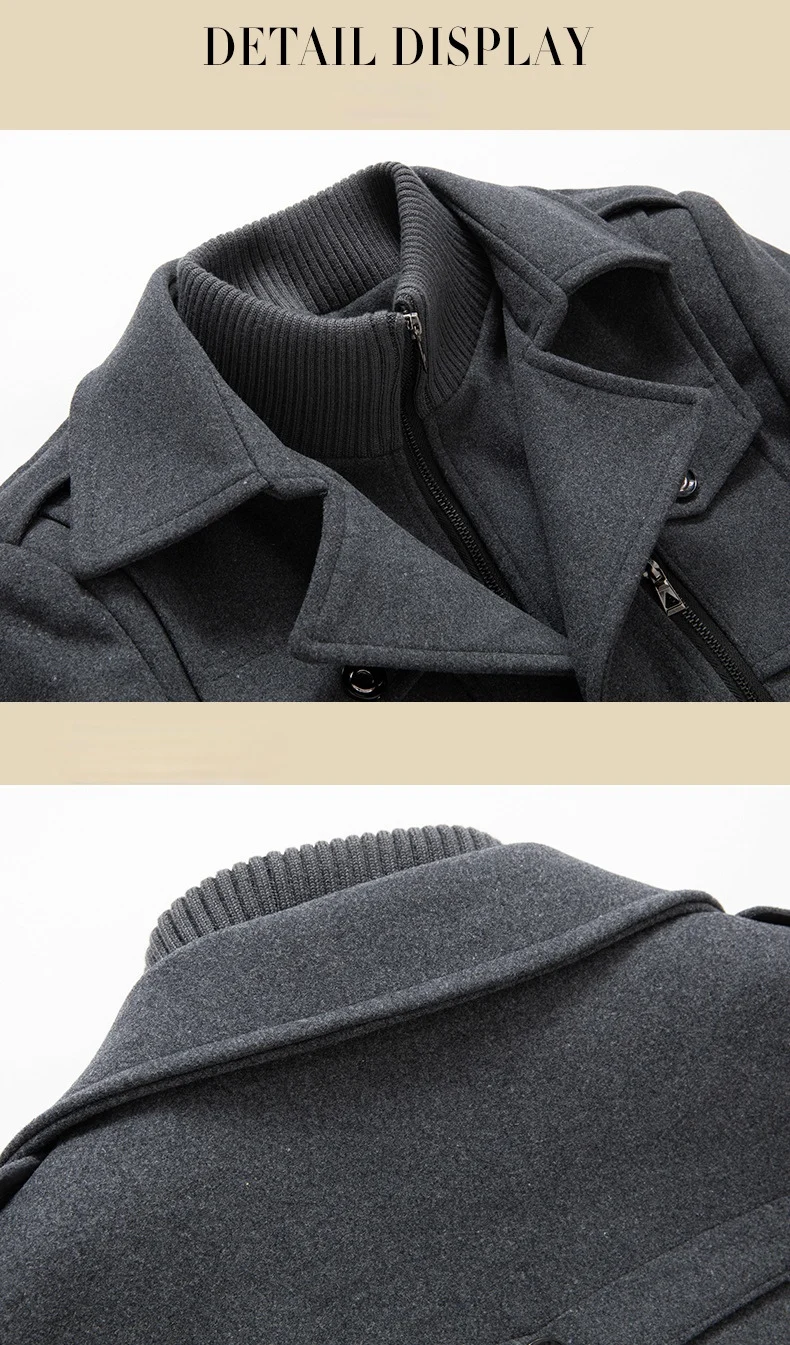 Warm Long Plus Size Windproof Jacket for Men Overcoat Casual Trench Coat Stylish Winter Men's Double Collar Woolen M_voghion.com