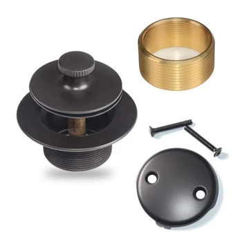 Matte Black Bathtub Drain Lift And Turn Twist Tub Trim Set With Two ...