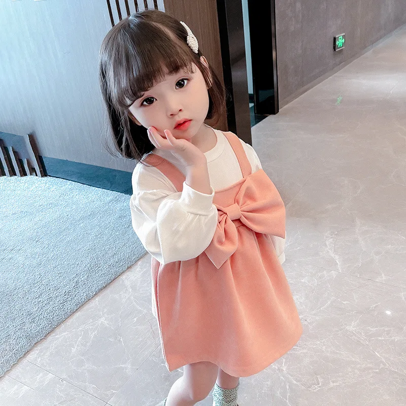 Toddler Fall Dress Cute For Baby Girls | Cotton Long Sleeve Smocked Dress  With Bow Headband | 6M-4Y Baby Dresses 6-12 Months Girl