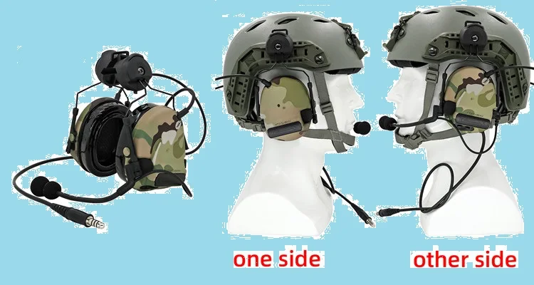 Ts Tac-sky Multicam Comtac Iii Headset Tactical Helmet Arc Rail Mount ...