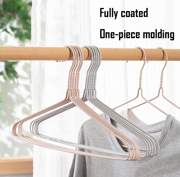 SOLELY Factory's Hot Sale  17 inch Plastic Coated Hanger Triangle Shape for Clothes Use Wardrobe Balcony Bathroom