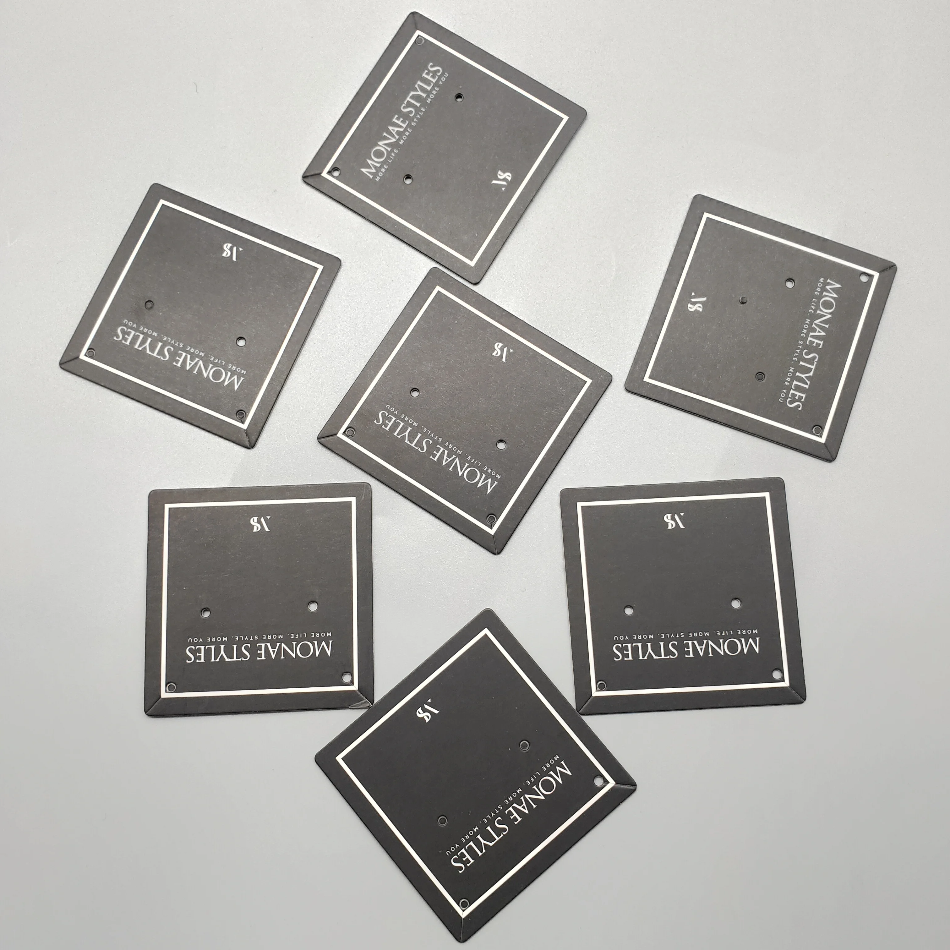 Индивидуальная торговая марка, печатный браслет, серьги, дисплей, бумажный держатель для карт, упаковка, ожерелье, ювелирные изделия, серьги, открытки с логотипом