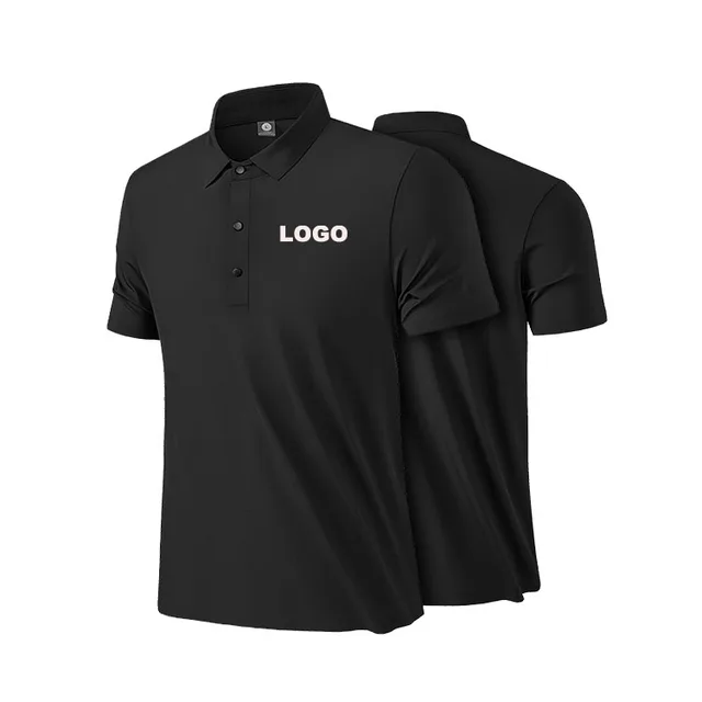Quick Dry Golf Polo Shirt High Elastane Training Tight Shirt Gym Quick Dry Fitness Tops Shirts For Men