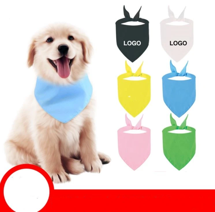 Custom Logo Designer Sublimation Blanks Cotton Scarf Bandana for Cats Pets Bandanas Dogs Birthday Holiday