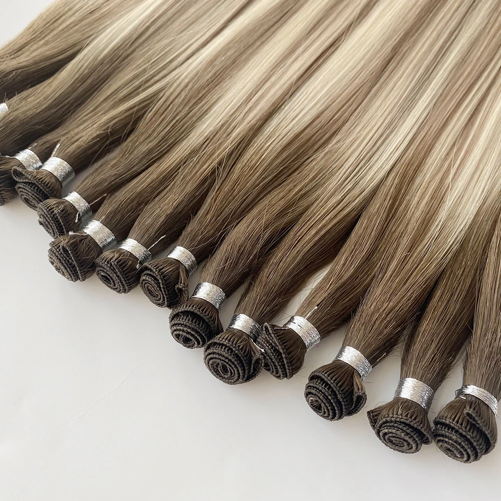 Sew in Hand Tied Weft Hair Extensions - Remy Human Hair display picture 1