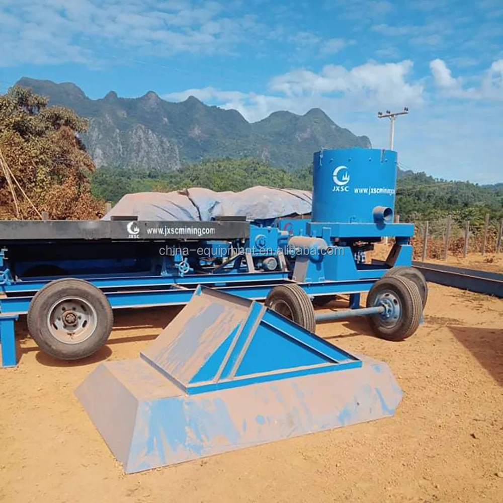 10TPH Mobile Type Sand Gold Washing Separating Recovery Machine for Sale