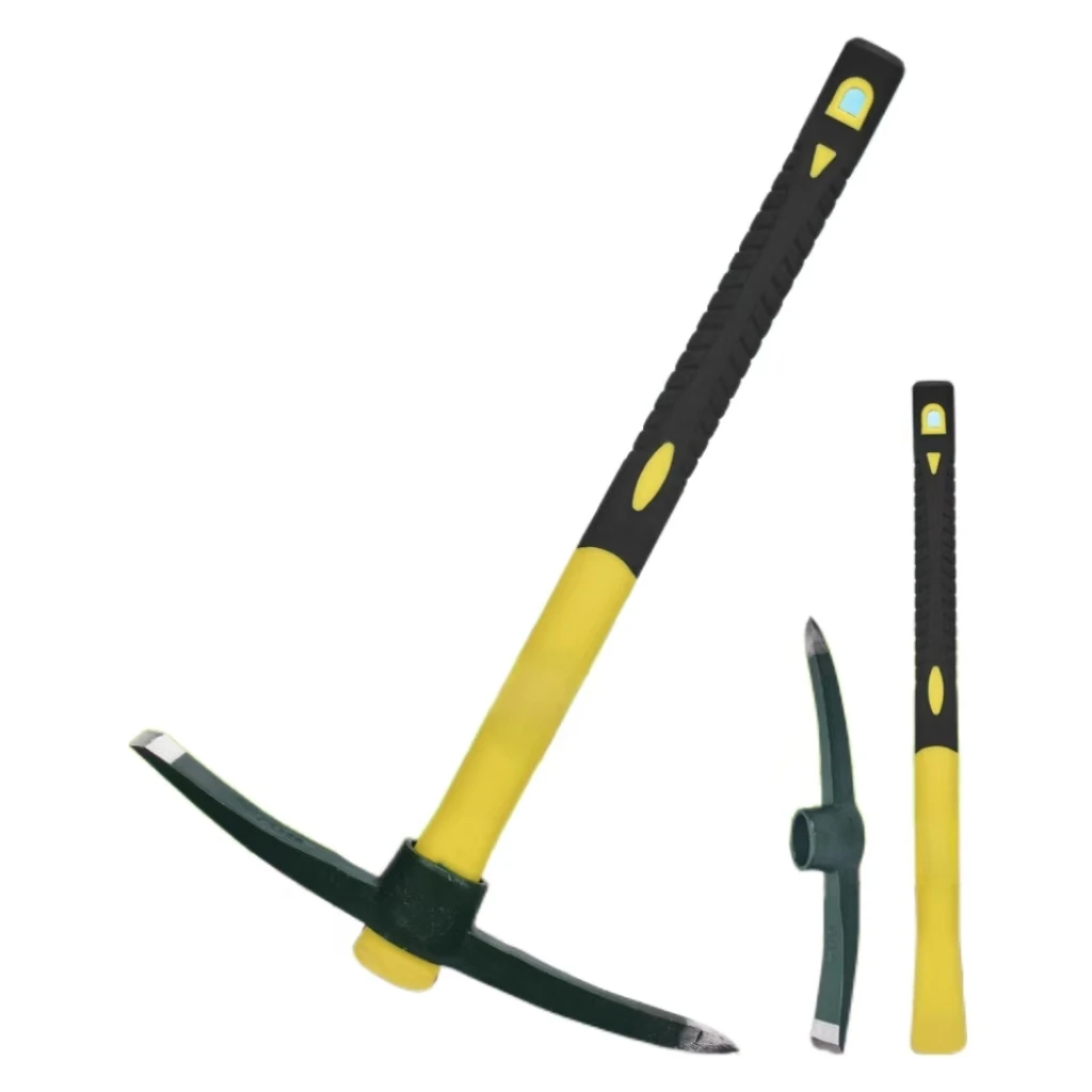 Wooden Handle Types Hand with Digging Head Garden Pickaxes Coal Mining Farming Tools Farm Pickaxe