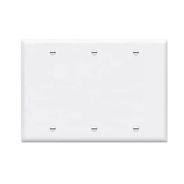 Good Quality  3 gang In-Wall Installation Wall Switch Plate Cover for Cable Management