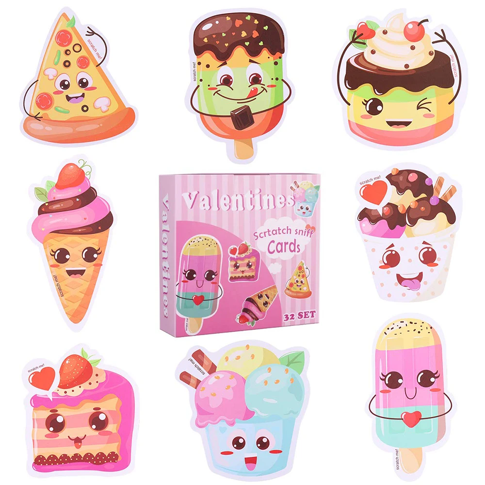 Custom Wholesale Colorful Scratch Sniff Scent Cards for Valentine's Day