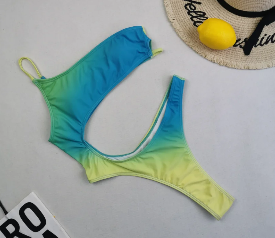 NEW STOCK Cut Out Print Monokini Sexi Lady Thong One Piece Swimwear Plus Size Beachwear