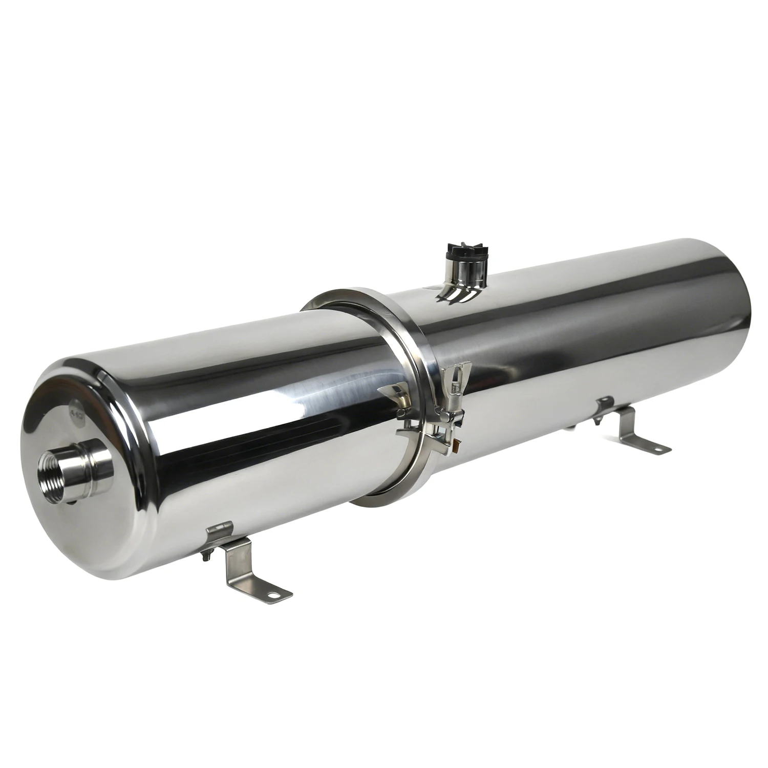Stainless Steel 304 UF + Carbon Water Filter, PVDF Hollow Fiber Membrane Removes Chlorine Rust Mud Water