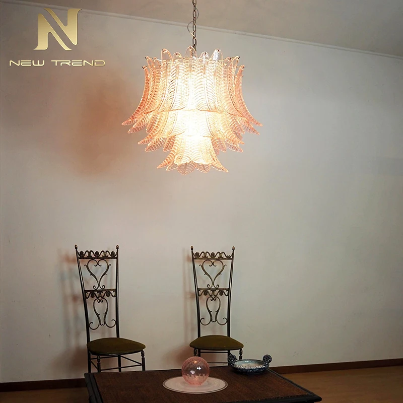 cpl-450 Grand Vintage Italian Murano Glass Chandelier – Large Luxury Lustre Lighting Fixture for High Ceiling Hotel Lobby & Villa Void