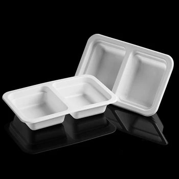 High Barrier Disposable White Plastic Rectangular Tray for Food Food Grade Packaging Tray