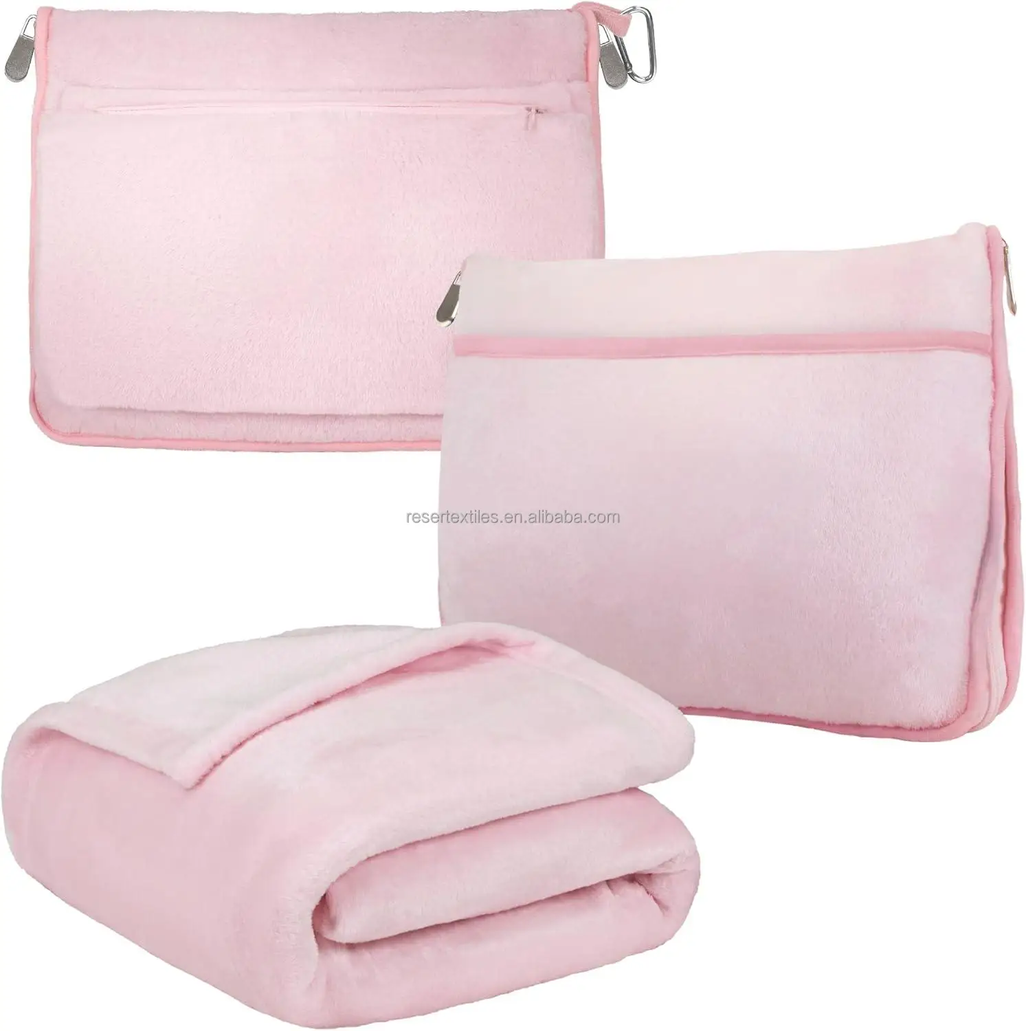 Fashional Premium Promotional Gift Handbag Shopping Sports Hiking Camping Aircraft Car Travel Picnics Party Throw Blanket 100%