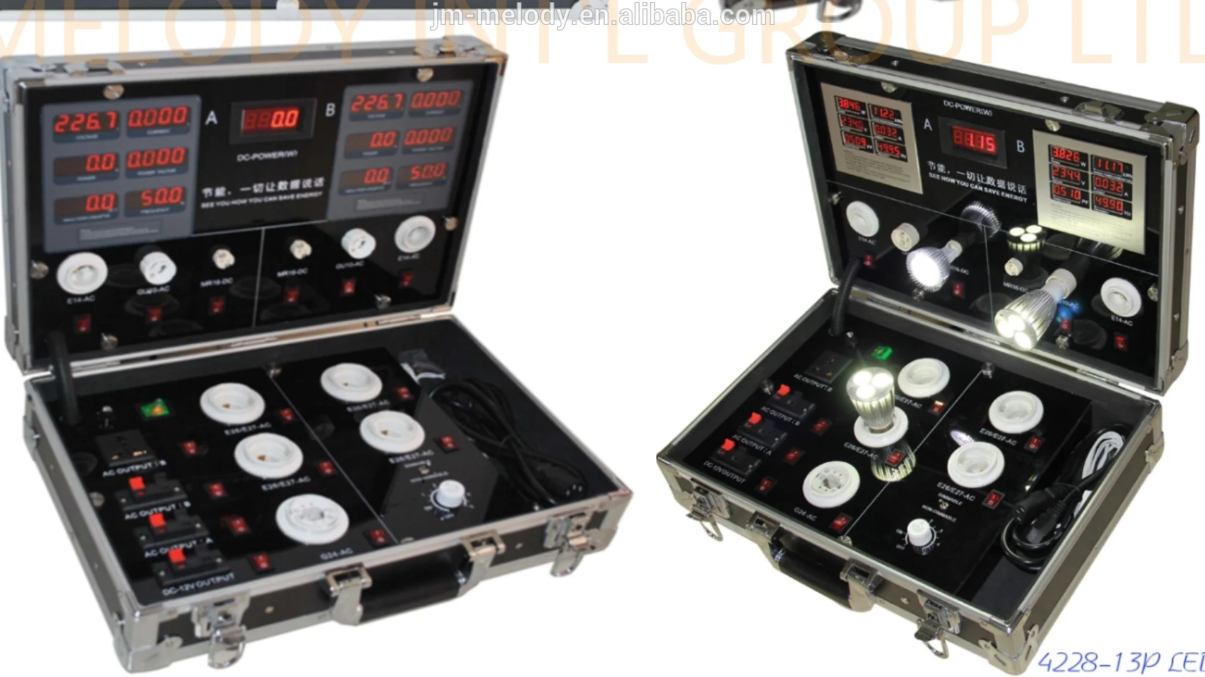 L30w20 Led Demo Case Led Testing Suitcase Led Bulb Display Aluminum