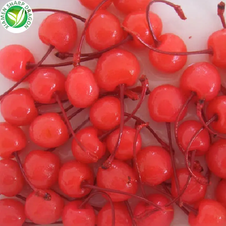 Sharp Dragon Red Cherry Style Canned Thai Fruit 1 Ton Dry Edible Chinese Canned Food 3 Years Shelf Life Preserved With Syrup