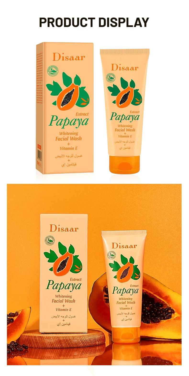 Disaar Papaya Facial Wash with Vitamin E Daily Skin Care Hand Cream for Adult Women Face Cream & Lotion Products