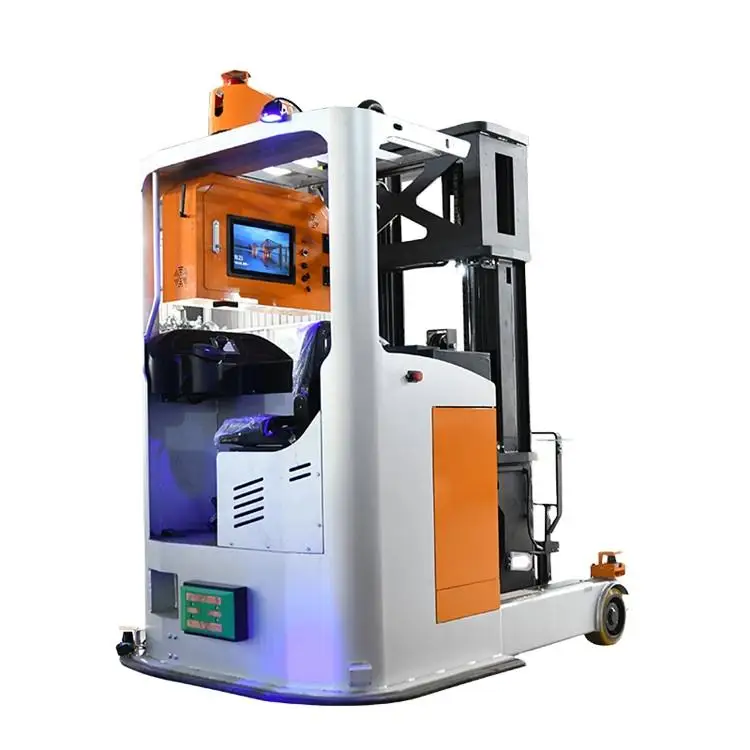 Forward Pallet Stacker Agv Warehouse Robot Wireless LAN Driverless Reach Truck Electric Lifting Fork AGV Forklift