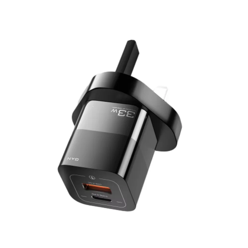 Essager 2022 Square Brick UK Plug Pd 33W Quick Charging USB Type C Ports Wall Charger With Good Quality