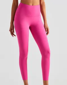 TOPKO High Waisted, Hip Lifting, Seamless Ankle Sports and Fitness Pants With Anti Roll Edges